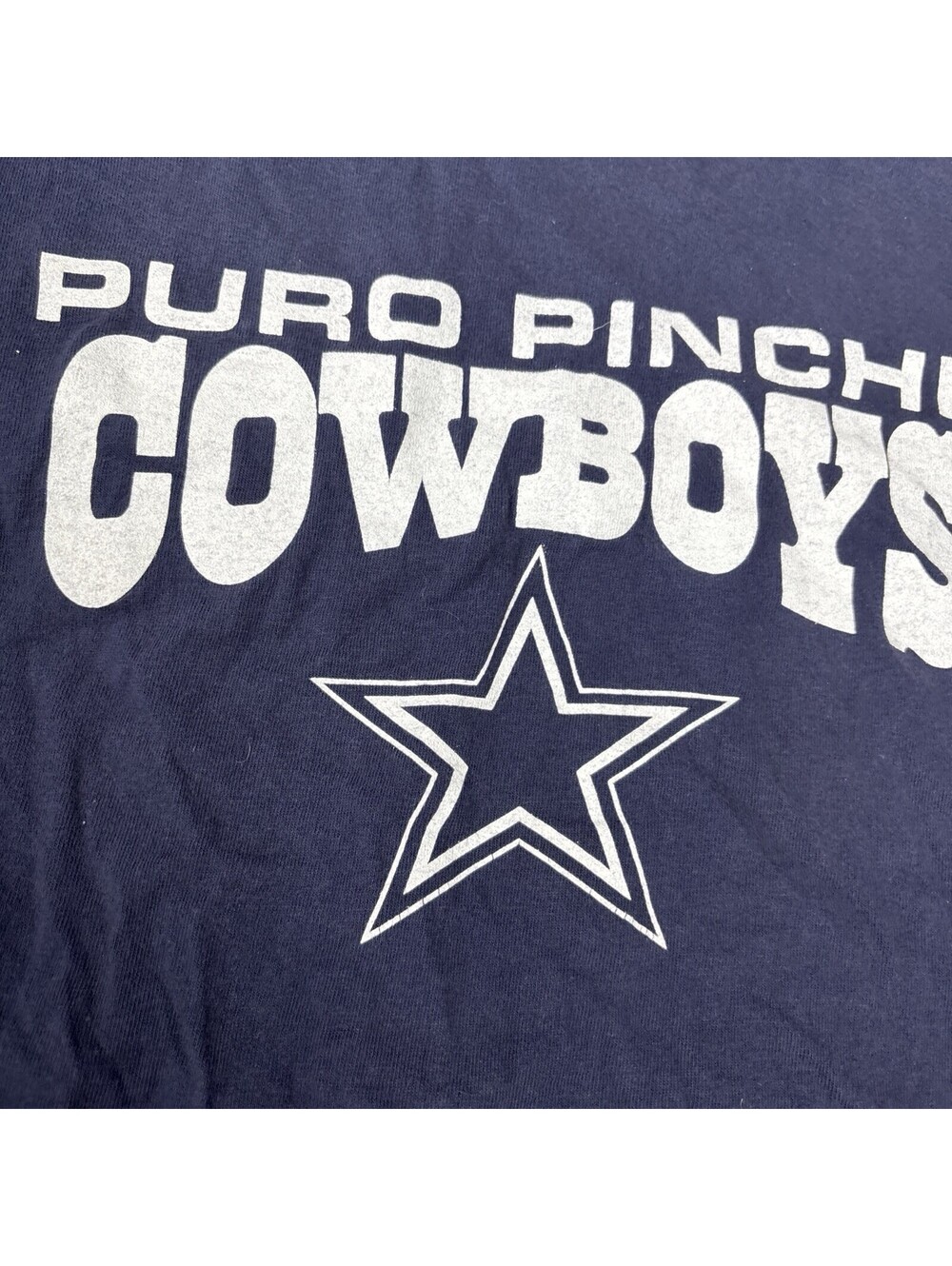 Anvil XL Navy Blue Puro Pinche Cowboys Graphic T-Shirt